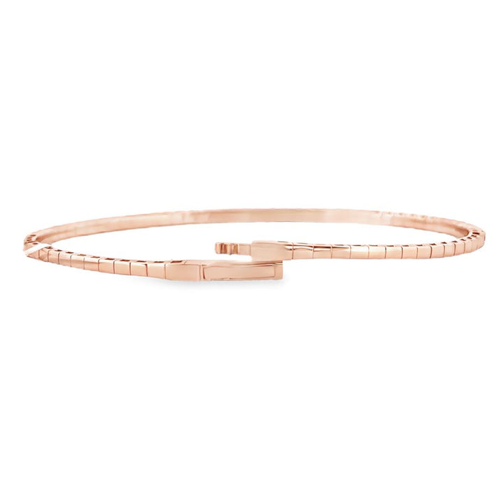 1.00 CTW Diamond Flexible Bangle Bracelet in 14K Yellow Gold