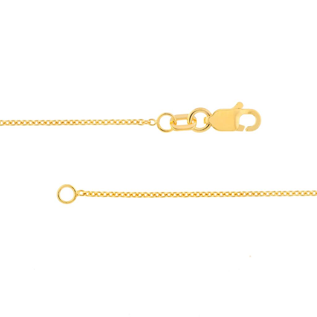 14K Yellow Gold Medium Cable Chain, 1.05mm Wide