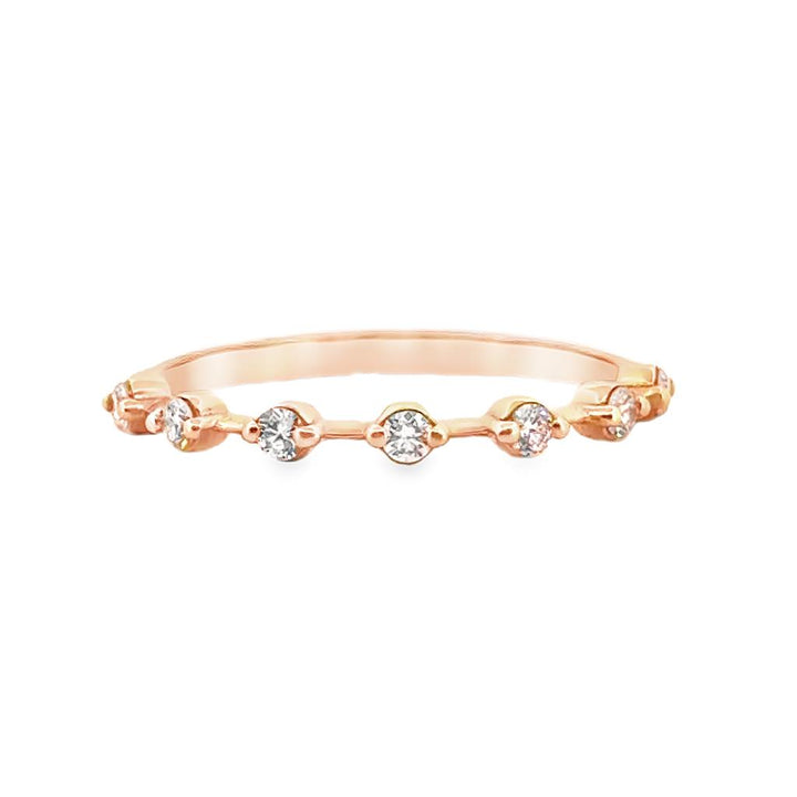 0.18 CTW Round Diamond 18K Rose Gold Band