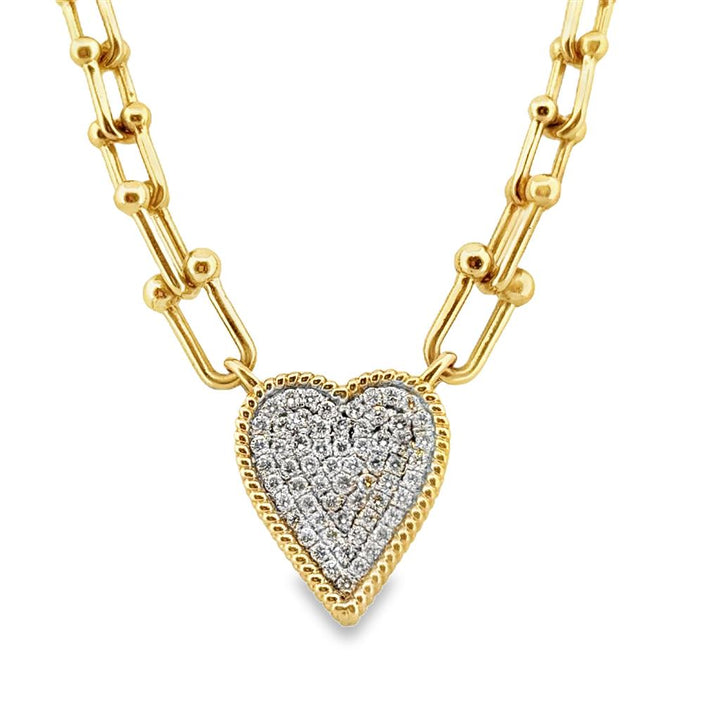 0.49 CTW Diamond Heart 14K Yellow Gold Necklace