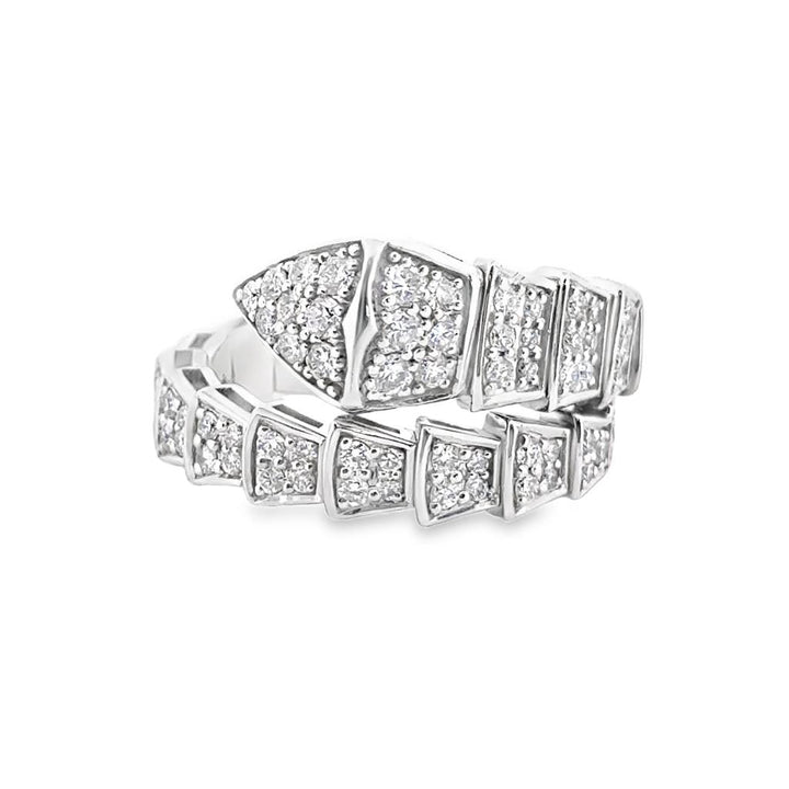 1.13 CTW Diamond Wrap Ring in 14K White Gold