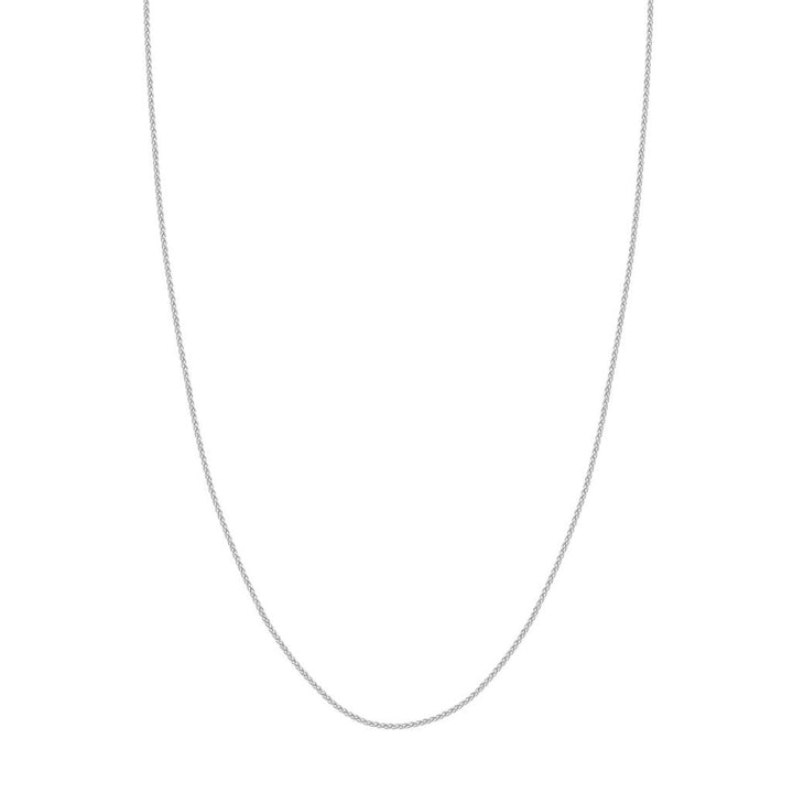 14K White Gold 1.25mm Wheat Chain Necklace