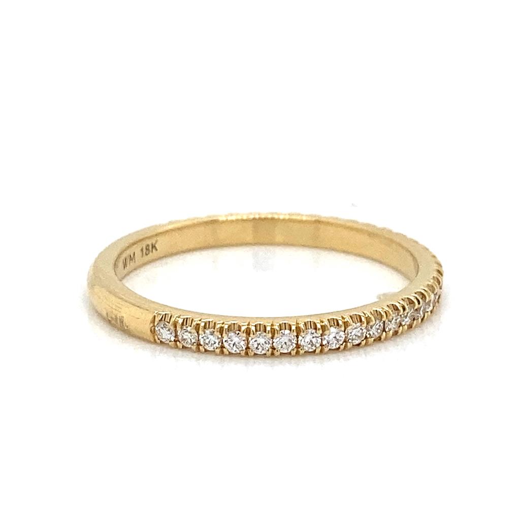 0.26 CTW Round Brilliant Diamond 18K Yellow Gold Eternity Ring